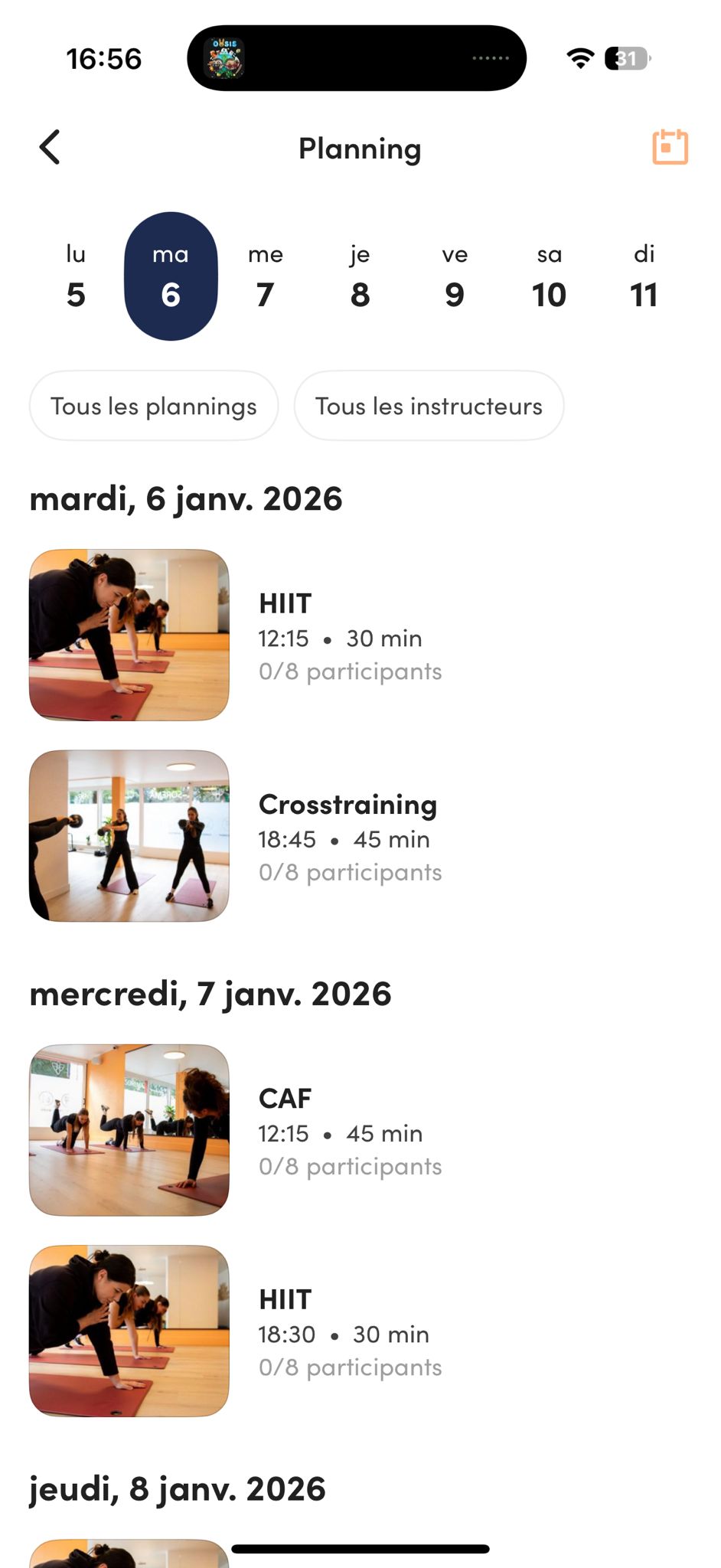 Réservation de cours et rendez-vous SOREMA